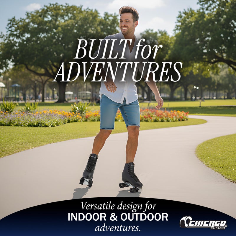 Chicago Skates Chicago Quad Roller Skates for Girls & Boys â€“ Durable, Top Performance Indoor/Outdoor Use or Roller Derby - Classic Deluxe Leather High-Top Boots with 60mm Urethane Wheels & Semi-Precision Bearings - Image 5